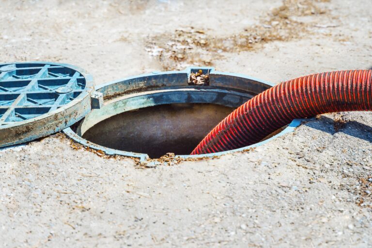 pumping of wastewater out of a sewer for proper liquid waste disposal